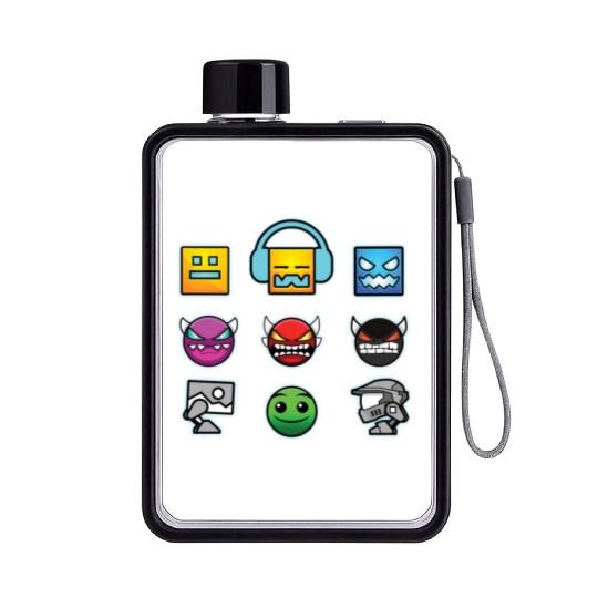 geometry dash insane Flat Water Bottles