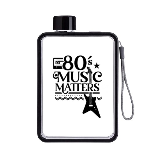 80s Music Matters Musician Flat Water Bottles