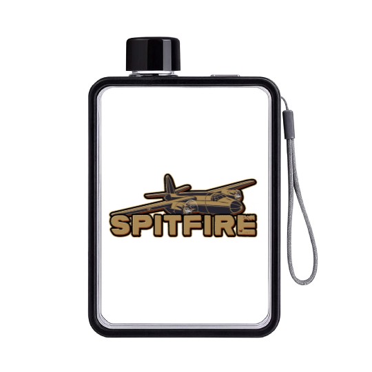 SPITFIRE SUPERMARINE WW2 FIGHTER PLANE Gift Flat Water Bottles