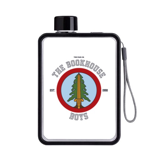 Twin Peaks The Bookhouse Boys Est 1990 Logo Flat Water Bottles