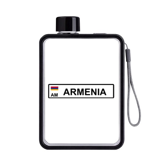 Realistic Armenia License Plate Sticker Flat Water Bottles