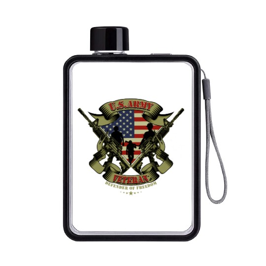 US Army Veteran Flat Water Bottles
