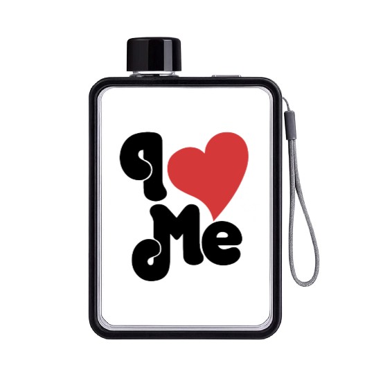 I Love Me Flat Water Bottles