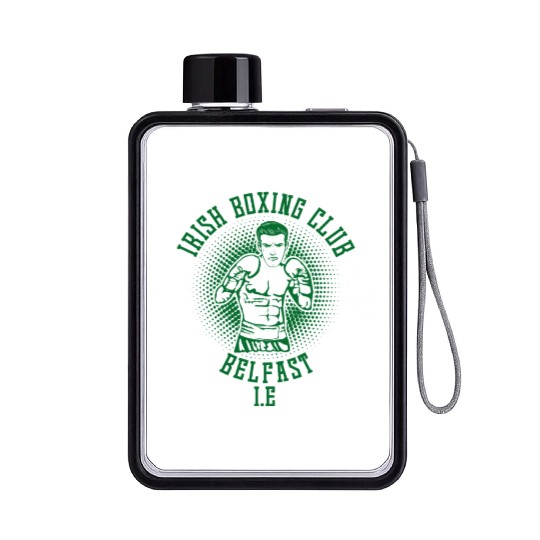 Irish Boxing Club Belfast Boxer Gifts Boxing Lover Flat Water Bottles