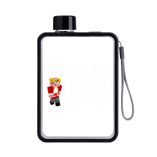 Technoblades Never Dies Video Game Gaming Flat Water Bottles