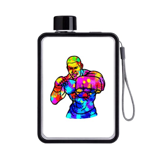 Gym Fitness Bodybuilding Exercise Flat Water Bottles