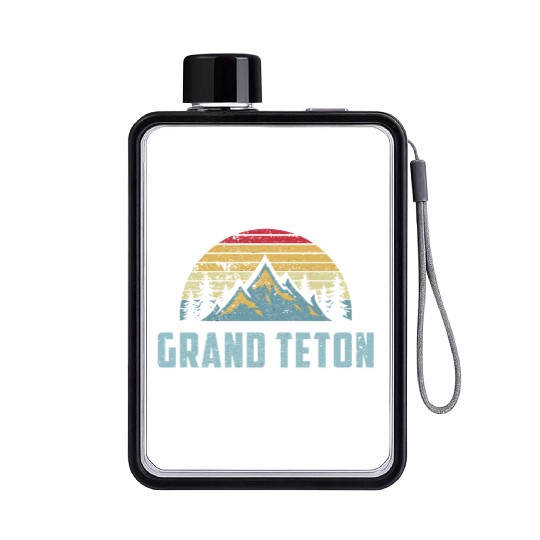 Grand Teton National Park Wyoming Mountain Sweat S Flat Water Bottles