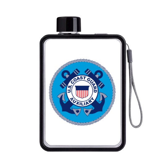 Us Coast Guard Auxiliary Homeland Security Patch Flat Water Bottles