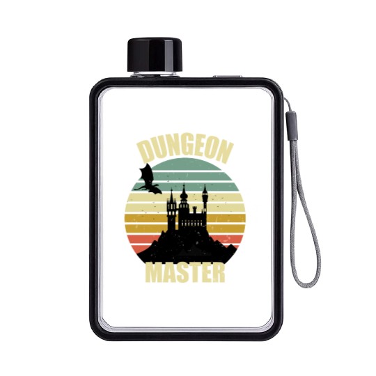 Dungeon Master - Bez I'm DM Smiles Retro Dragon Flat Water Bottles
