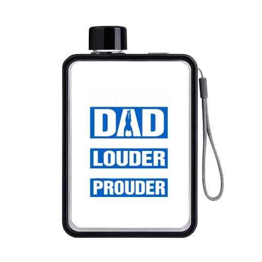 Mens Gymnastics Dad Louder And Prouder Sport Daddy Flat Water Bottles