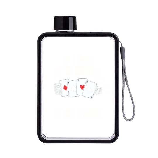 Poker Hands Flat Water Bottles Casino Blackjack Poker Case