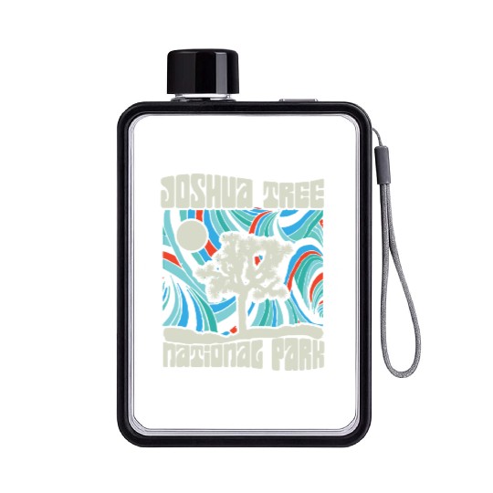 Joshua Tree National Park Retro Psychedelic 60S Ho Flat Water Bottles