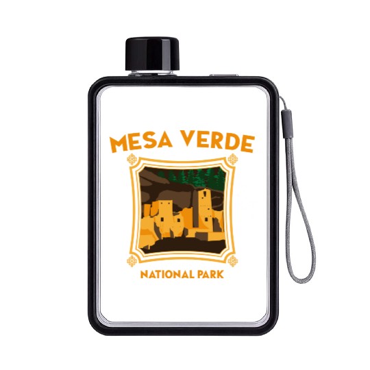 Mesa Verde National Park Novelty Graphic Design Flat Water Bottles