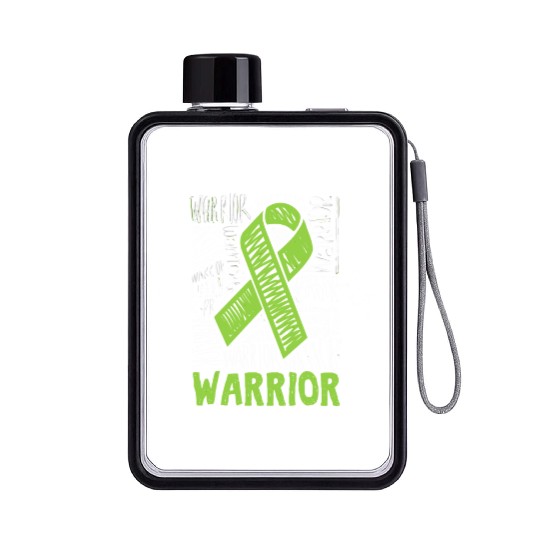 Non-Hodgkins Lymphoma Warrior Lime Green Awareness Flat Water Bottles
