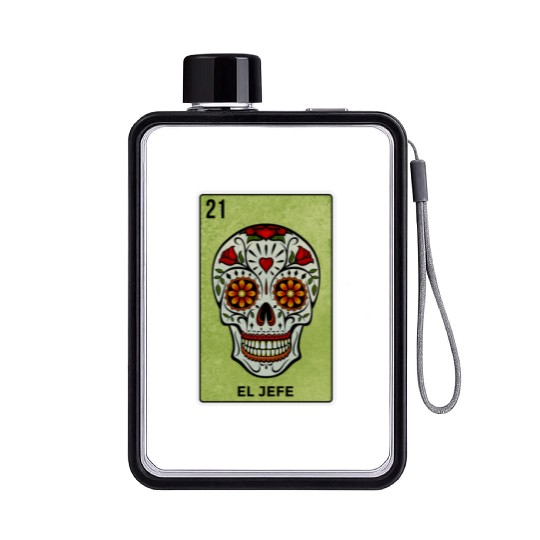 El Jefe Mexican Lottery Card Cinco De Mayo Flat Water Bottles