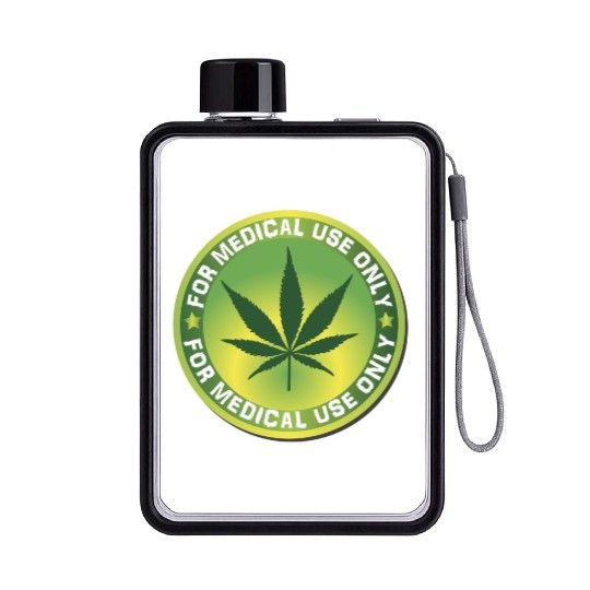 Medical Marijuana (Weed) Flat Water Bottles