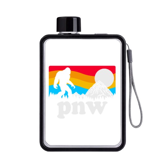 PNW Pacific Northwest Bigfoot Flat Water Bottles