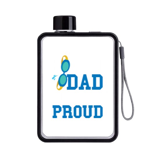 Swimming Swimmer Swim Dad Flat Water Bottles