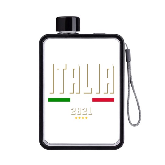 italia Soccer Jersey 2021 - italian Football Flat Water Bottles