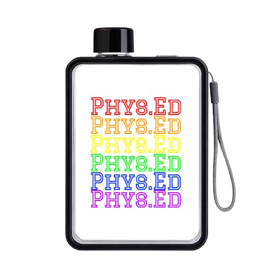 Physical Education Teacher- Rainbow Phys.Ed Flat Water Bottles