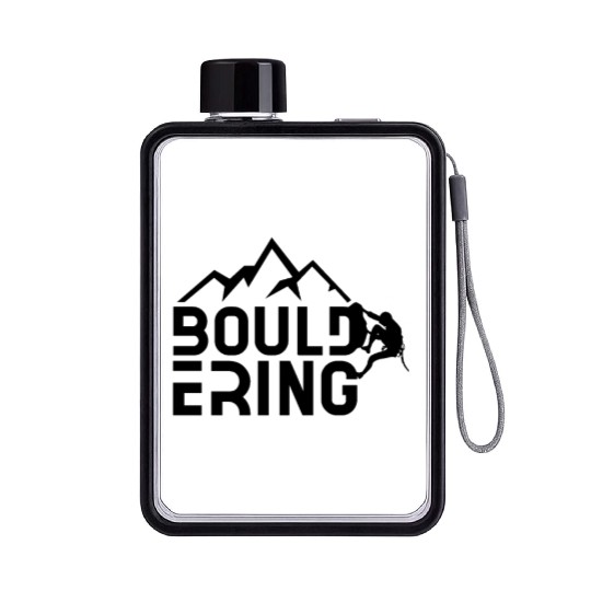 Bouldering Saying Boulderers Boulderer Hobby Flat Water Bottles