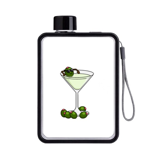 I Like It Dirty Martini Lover Drink Olive Martini Flat Water Bottles