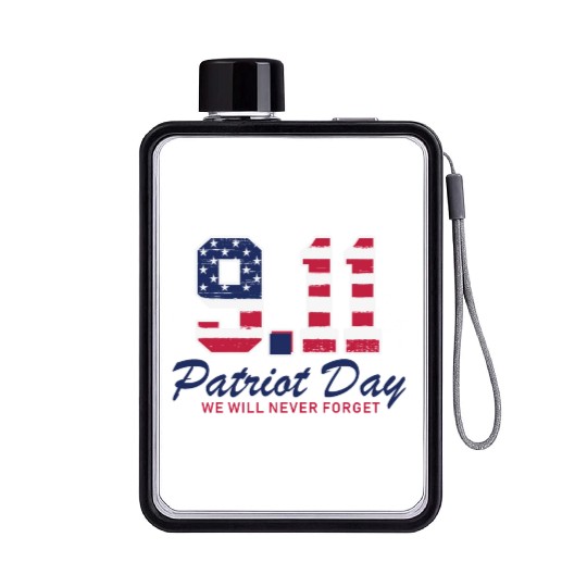 Patriot Day Never Forget 9 11 Anniversary Flat Water Bottles