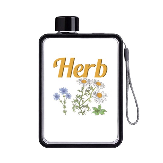 Herb Your Enthusiasm Gardener Gardening Flat Water Bottles