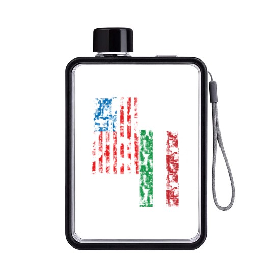 Italian Roots American Born Italian Herritage Flat Water Bottles