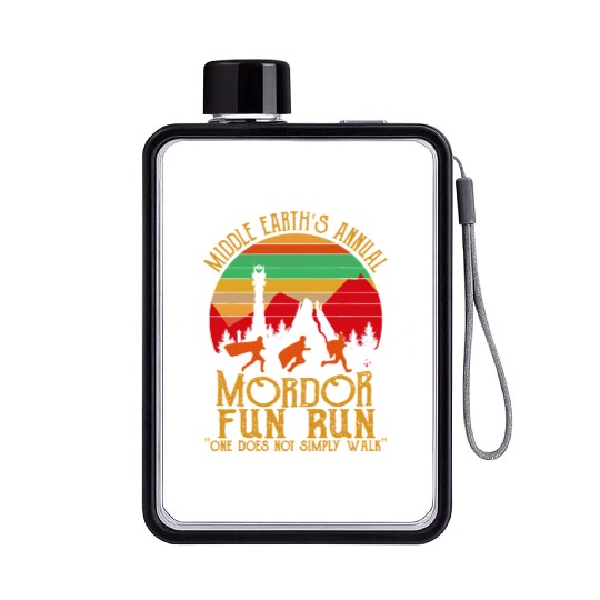 Mordor Fun Run One läuft nicht einfach Vintage Flat Water Bottles