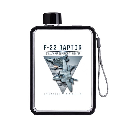 F 22 Raptor US Airborne Fighter Pilot Flat Water Bottles