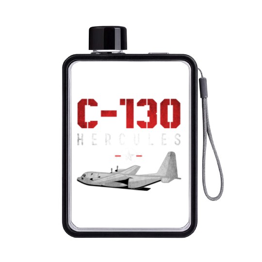 C 130 Hercules US Airborne Fighter Pilot Flat Water Bottles