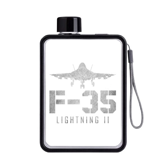 F 35 Lightning II US Airborne Fighter Pilot Flat Water Bottles