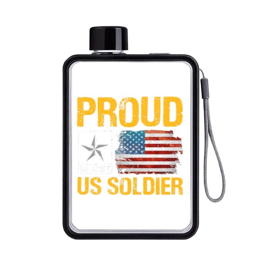 Proud Army Son Army Mom US Army Memorial Day Flat Water Bottles