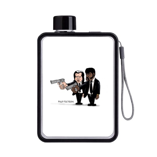 Pulp Fiction Flat Water Bottles