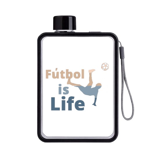 Football is life Flat Water Bottles
