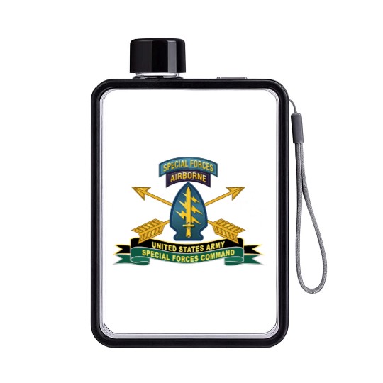 Army US Army Special Forces Command SSI Flat Water Bottles