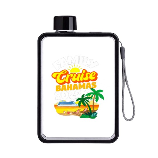 Family Cruise Bahamas Men Women Boys Girls Sailing Flat Water Bottles