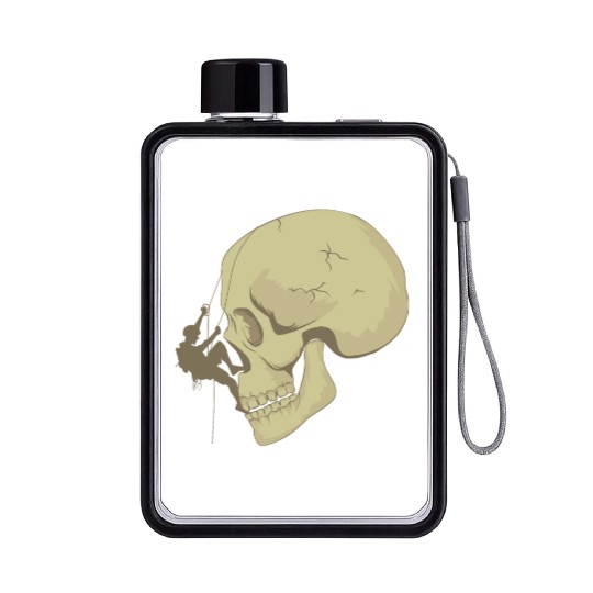 Skull Bouldering Flat Water Bottles