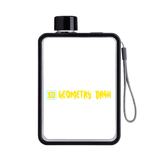 Eat sleep geometry dash repeat retro Jumper Repeat Flat Water Bottles