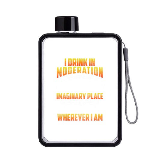 Alcohol Partying Vodka Disco Flat Water Bottles