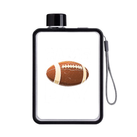 American Football Sunday Game Day Flat Water Bottles