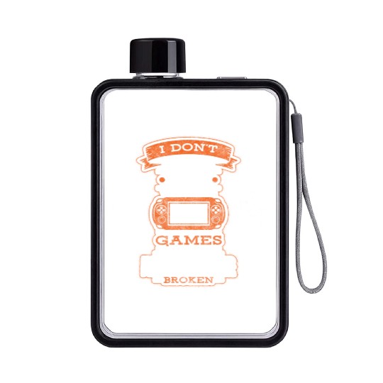 Gaming Video Game Amusement Arcade Console Flat Water Bottles
