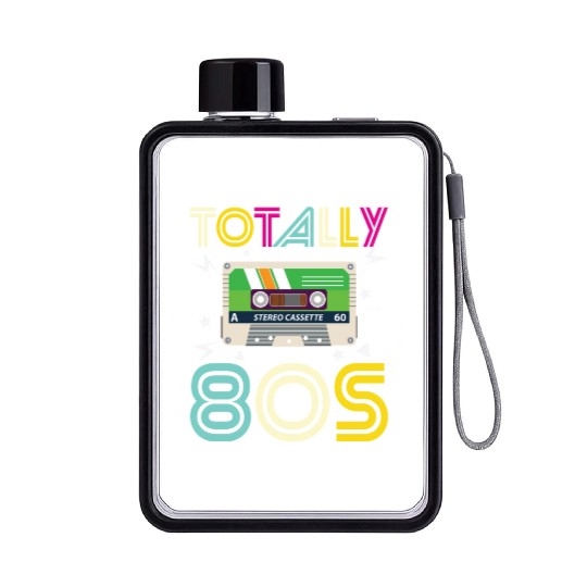 Totally 80s Retro Music Cassette Tape Flat Water Bottles