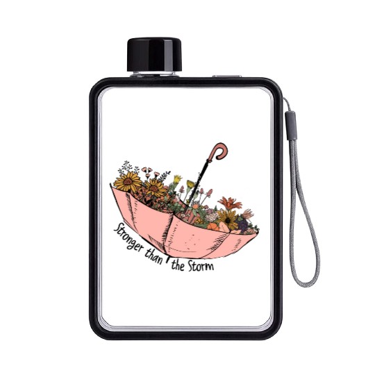 Stronger than the storm sublimation Flat Water Bottles