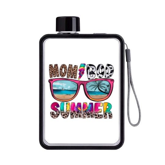 Mom Bod Summer Flat Water Bottles