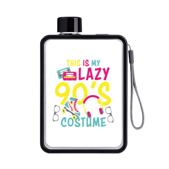 This Is My Lazy 90s Costume Flat Water Bottles