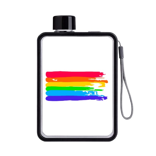 Gay Pride Flag Flat Water Bottles