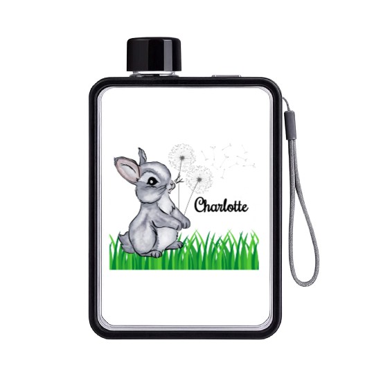 Bunny Name Gift Charlotte Flat Water Bottles
