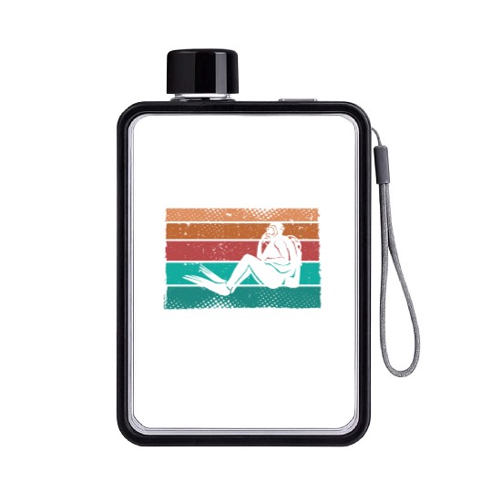 Scuba Diver I pee in my Wetsuit Funny Scuba Diving Flat Water Bottles